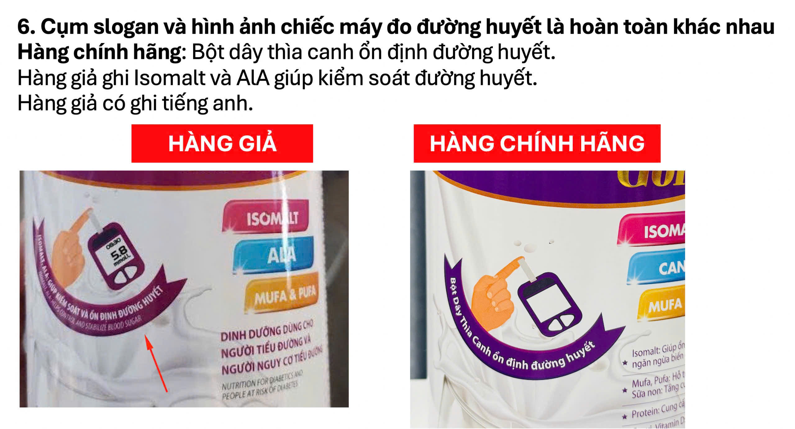 Chi tiết bao bì Nutri Diabet Gold chính hãng - Điểm 2