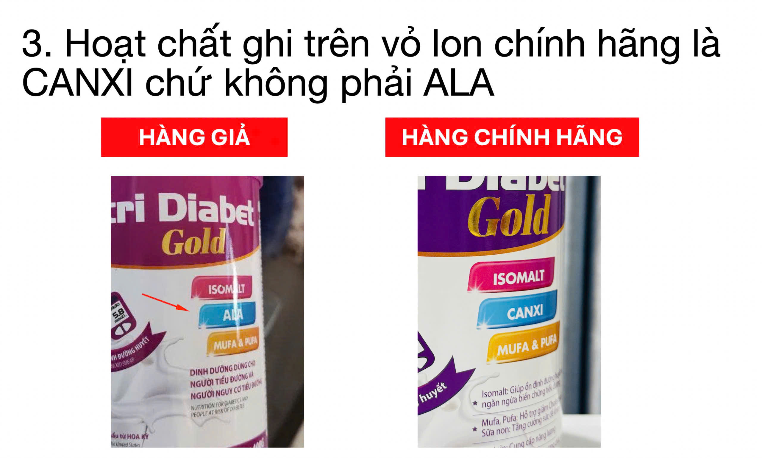 So sánh slogan và hình ảnh máy đo đường huyết Nutri Diabet Gold