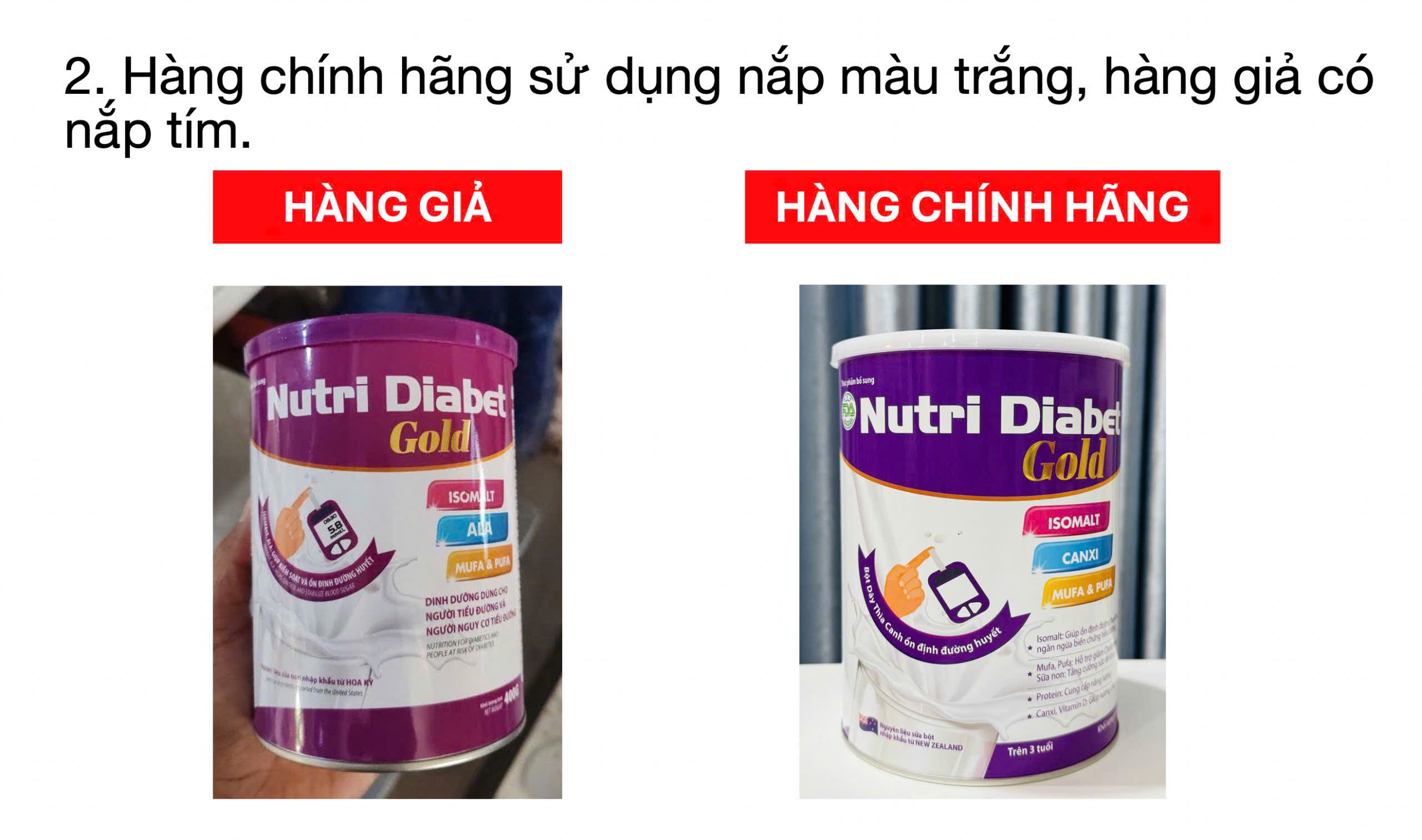 Thông tin nguyên liệu Nutri Diabet Gold chính hãng